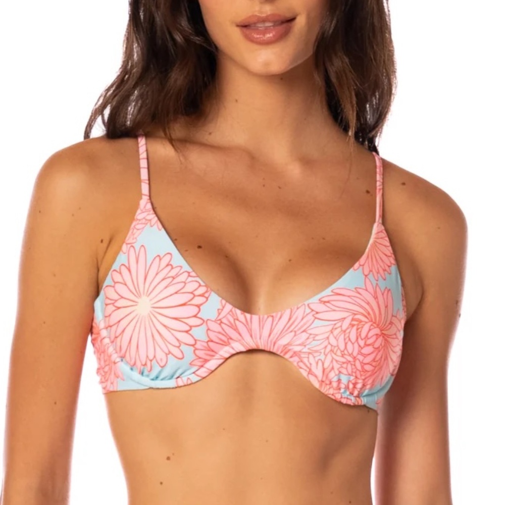 Maaji Tropical Bloom Irene Unmolded Underwire Bikini Top Size Medium NWT